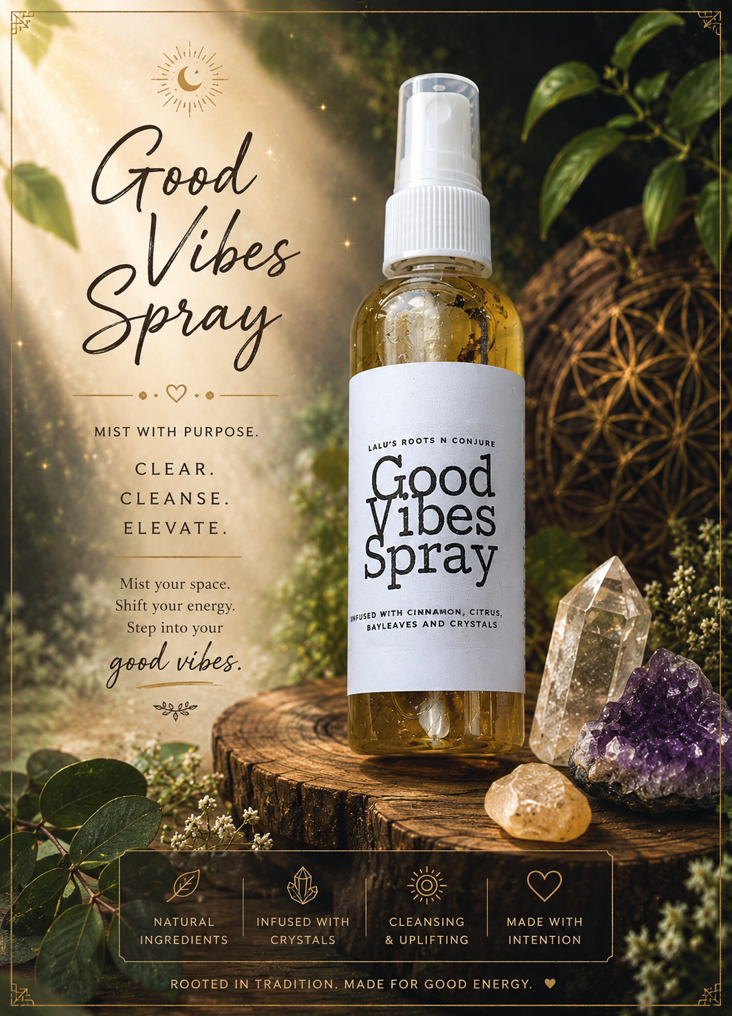 Good Vibes Energy Spray | Spiritual Cleansing & Positive Energy Room Mist