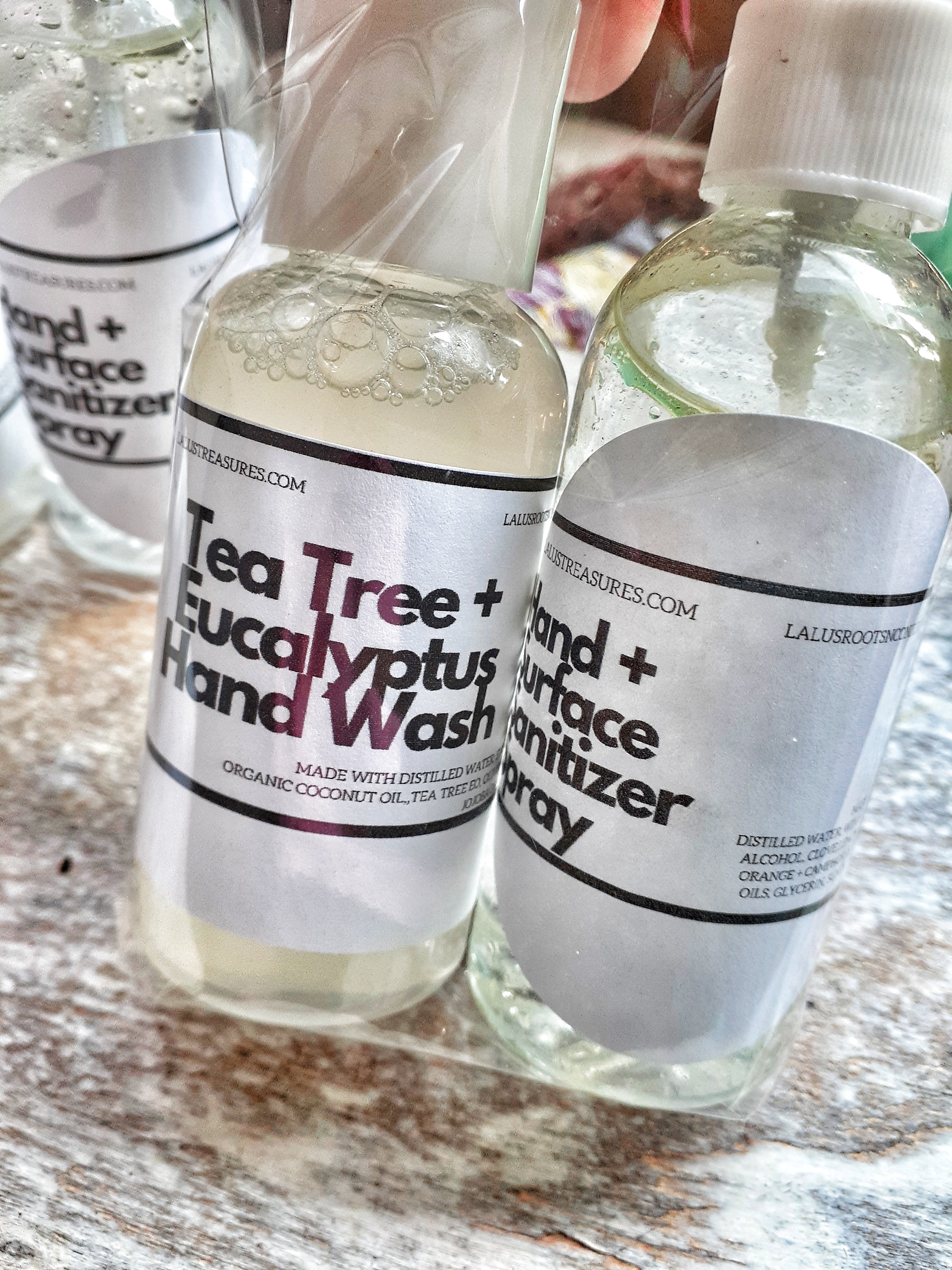 Tea Tree+Eucalyptus Hand Wash/Antibacterial Spray Set