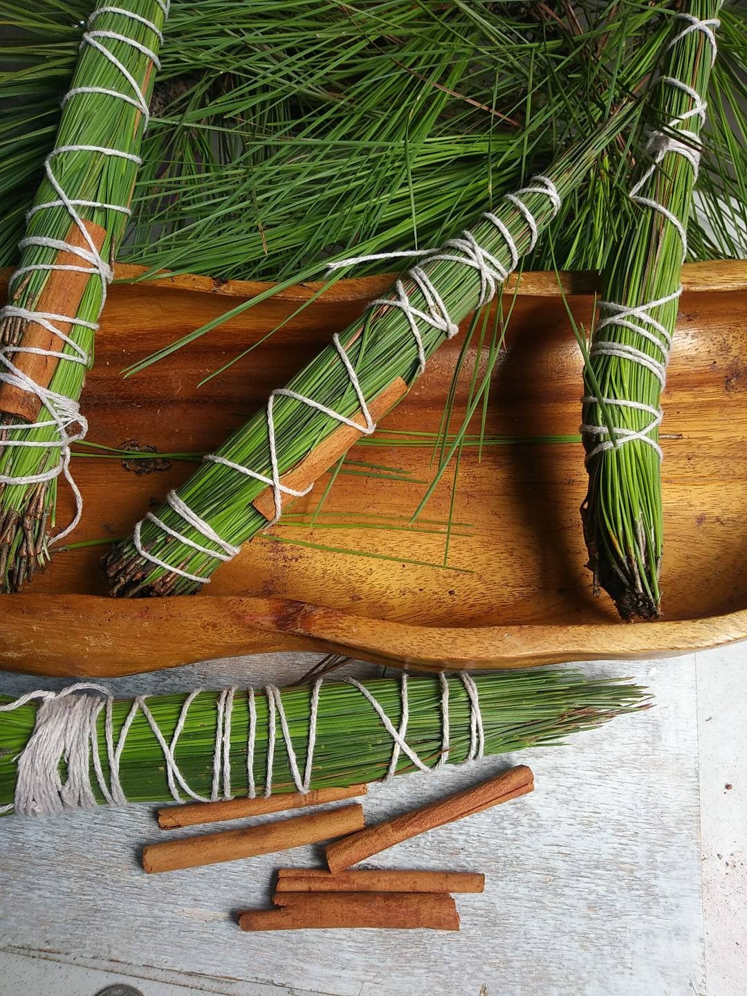 Pine + Cinnamon Smudge Sticks