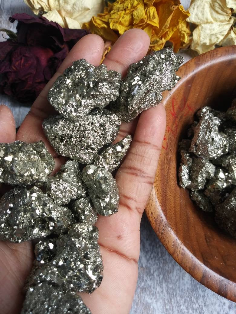 Raw Pyrite Crystal. Birthstone. Stone of abundance