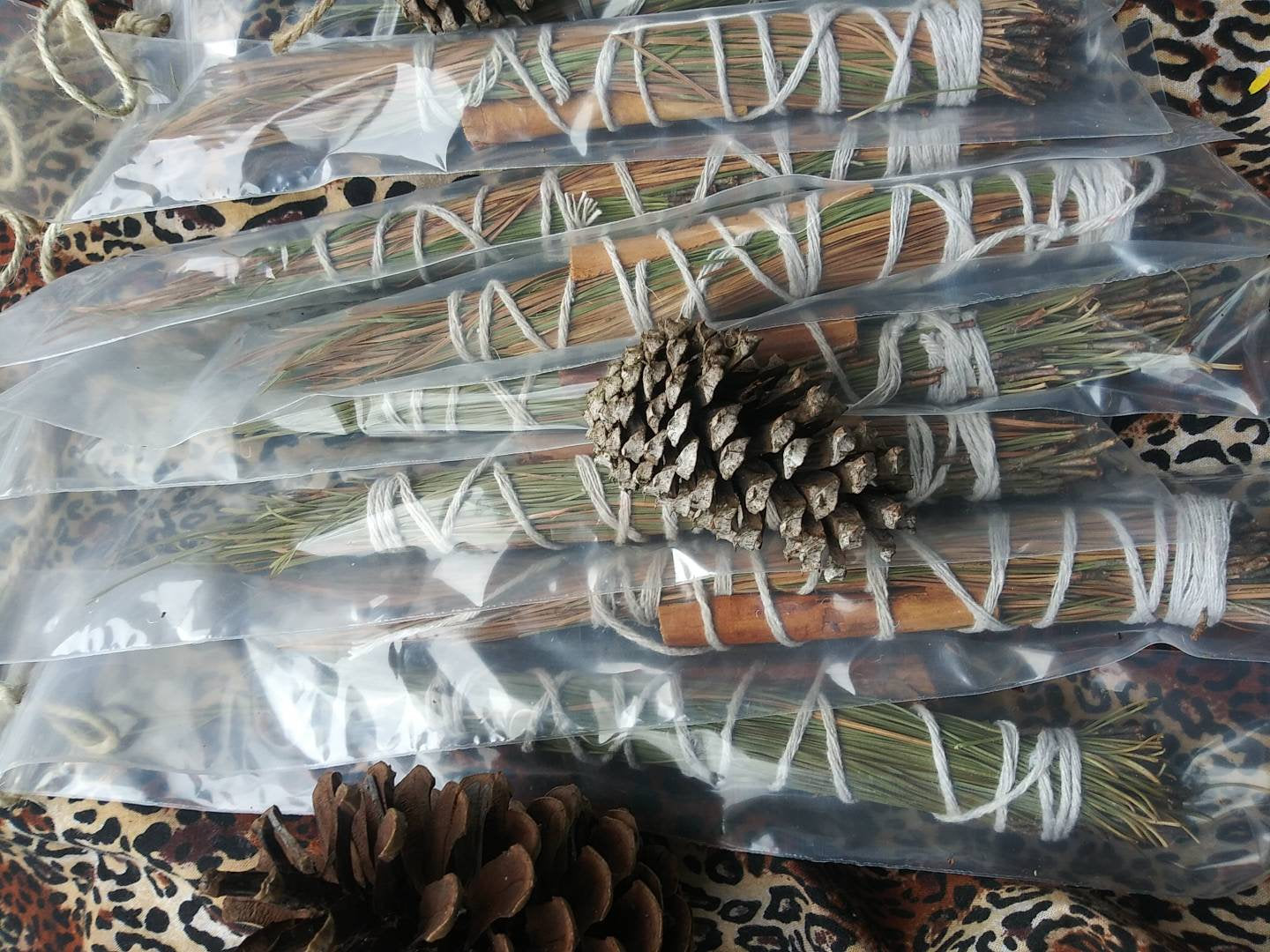 Pine + Cinnamon Smudge Sticks