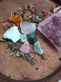 Heart Chakra Stones + Herbal Bag