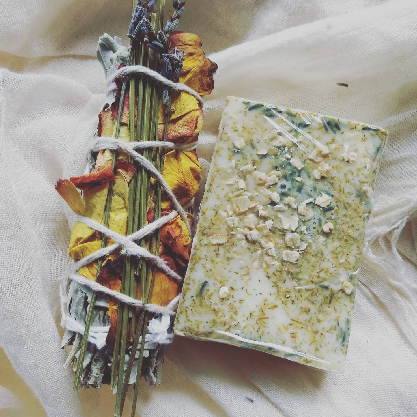 Sage+Lavender+Rose Smudge Stick