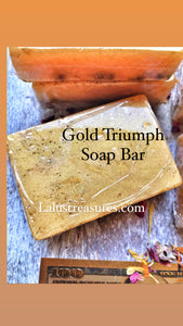 Gold Triumph Herbal Soap for Prosperity, Abundance, Achievement & Success