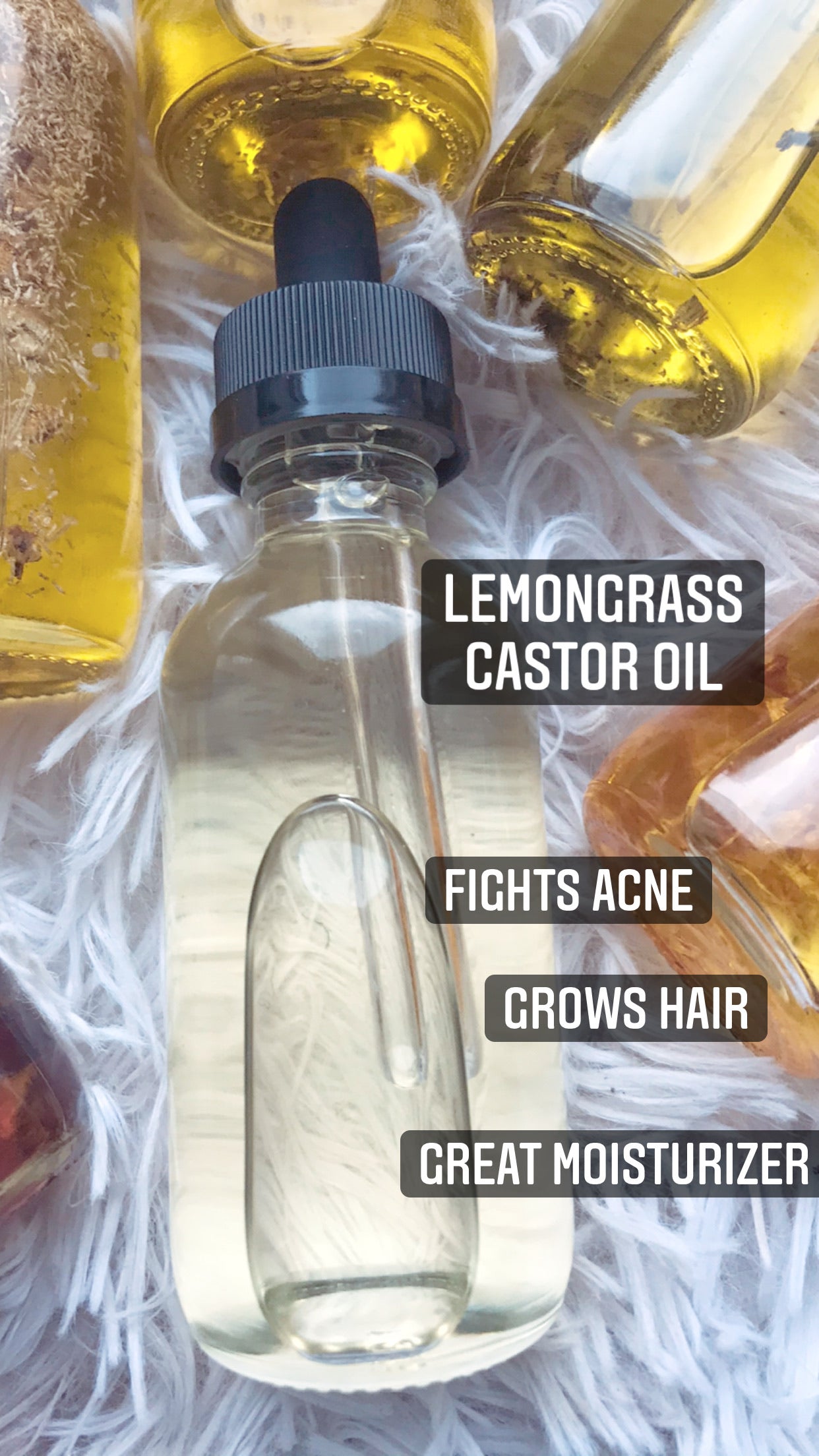 Lemongrass Castor Oil | Face,Hair,Body