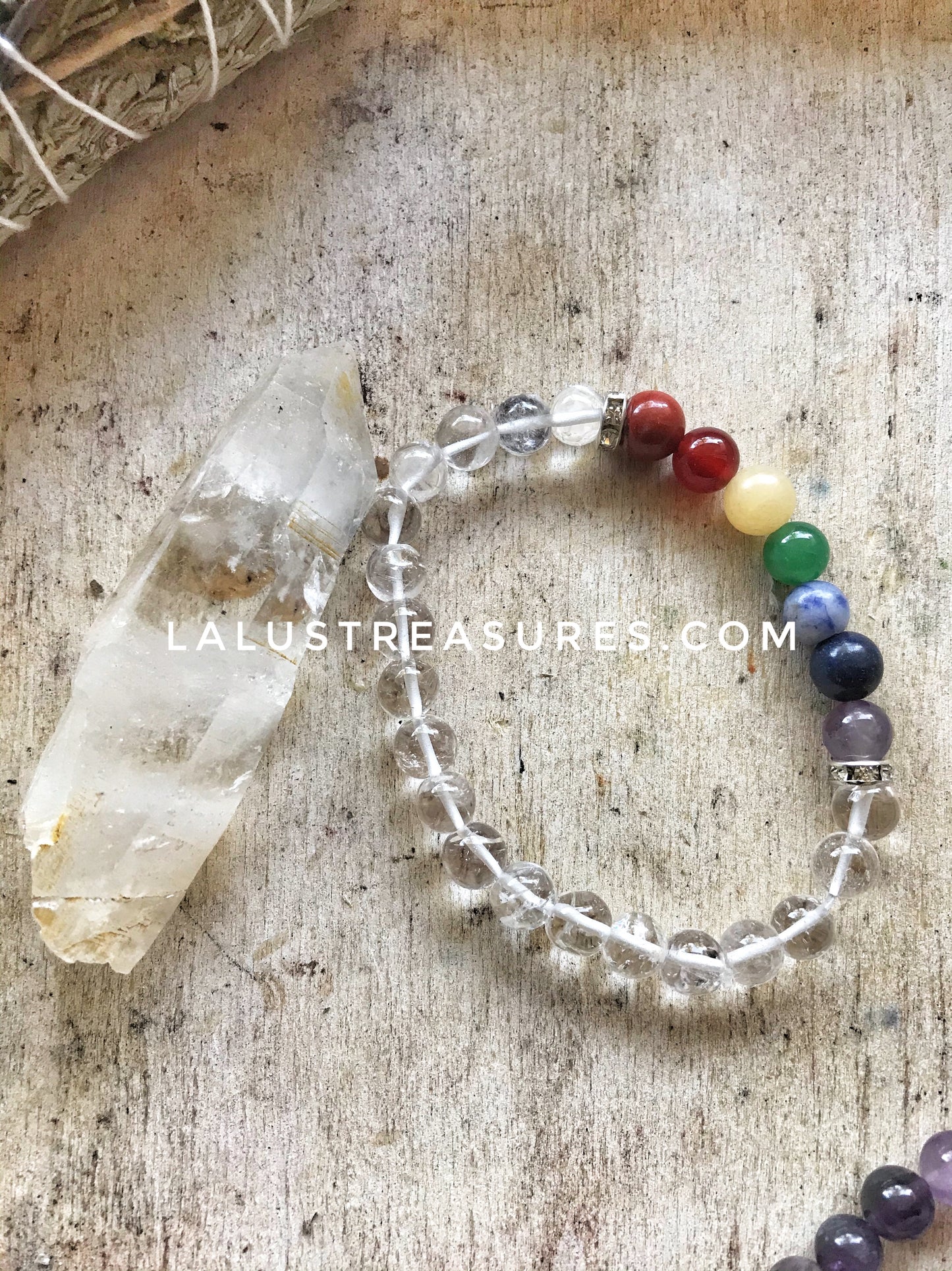 Clear Quartz Chakra Crystal Bracelet